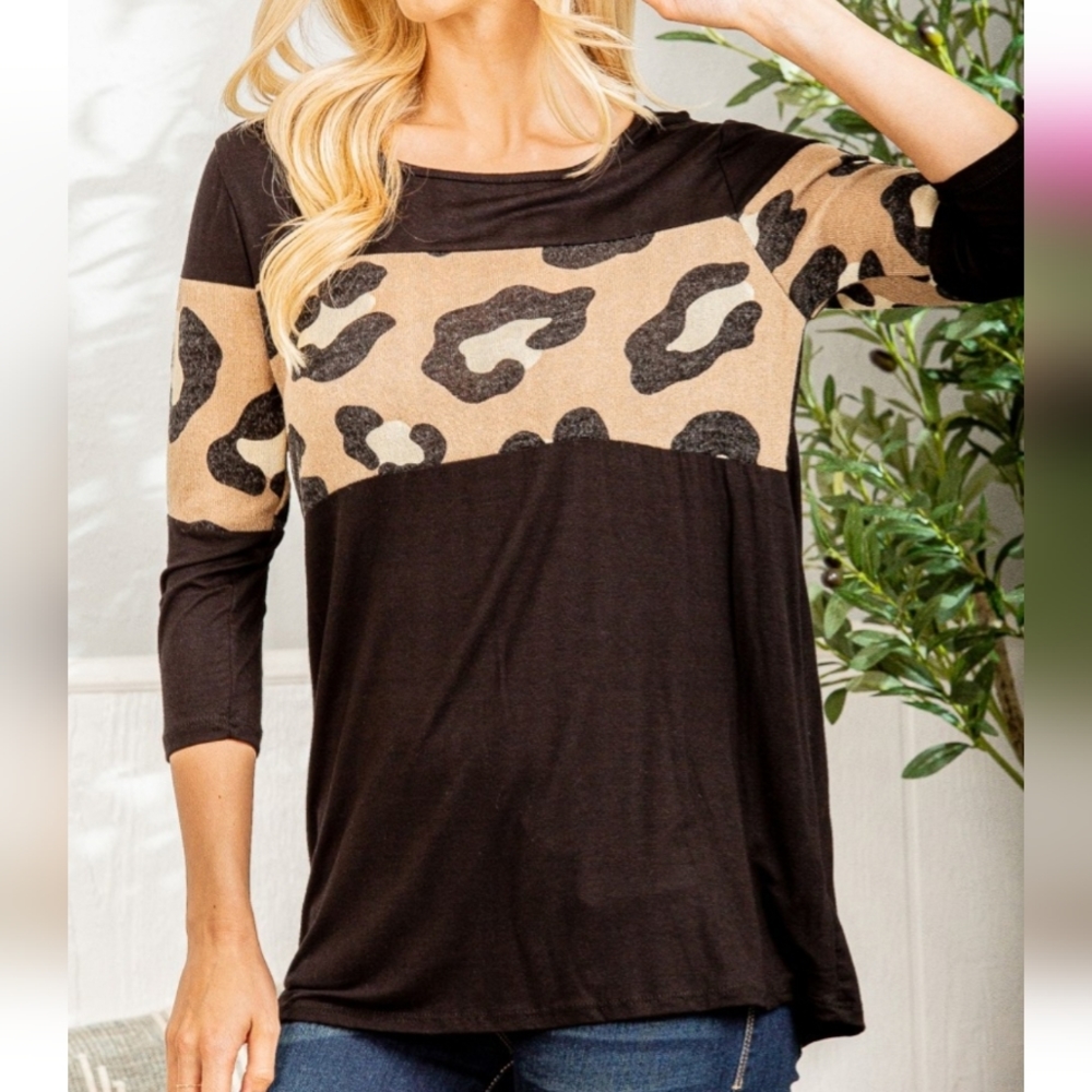 Animal Print Blouse NWT